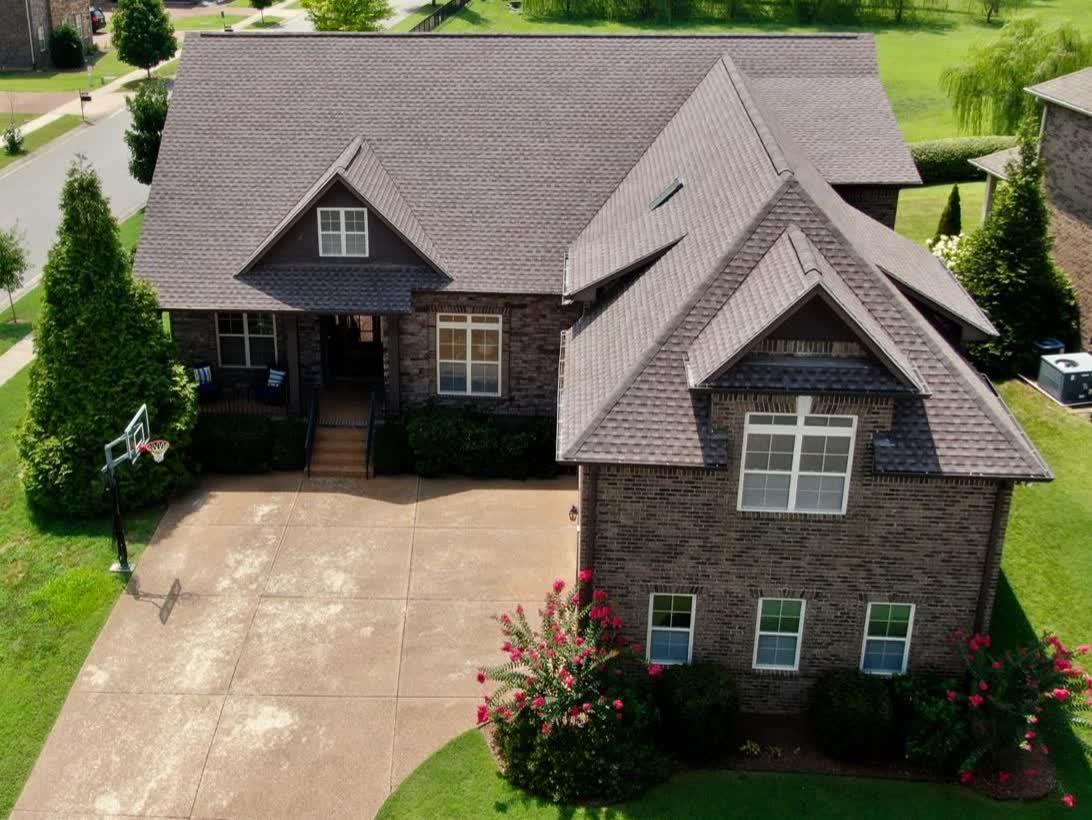 Completed roof with multiple gables
